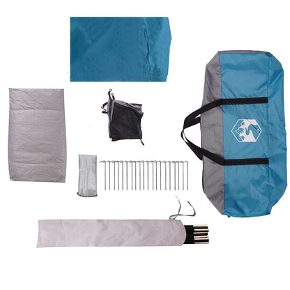 vidaXL Family Tent with Porch 6-Person Blue Waterproof - 42985