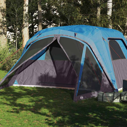 vidaXL Family Tent with Porch 6-Person Blue Waterproof - 42985
