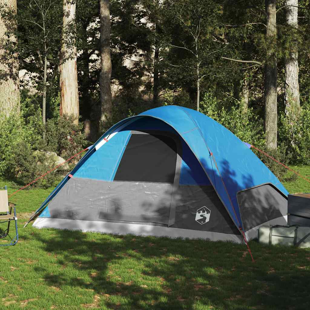 vidaXL Family Tent Dome 6-Person Blue Waterproof - 270 x 210 x 145 cm