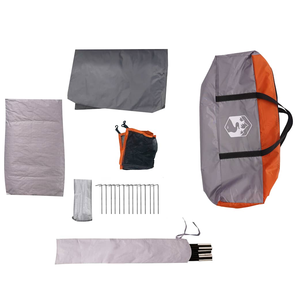 vidaXL Family Tent Dome 6-Person Orange Waterproof - 270 x 210 x 145 cm