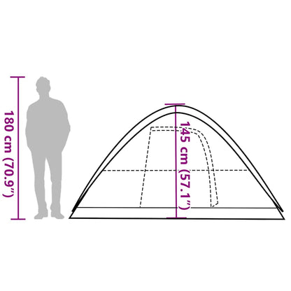 vidaXL Family Tent Dome 6-Person Orange Waterproof - 270 x 210 x 145 cm