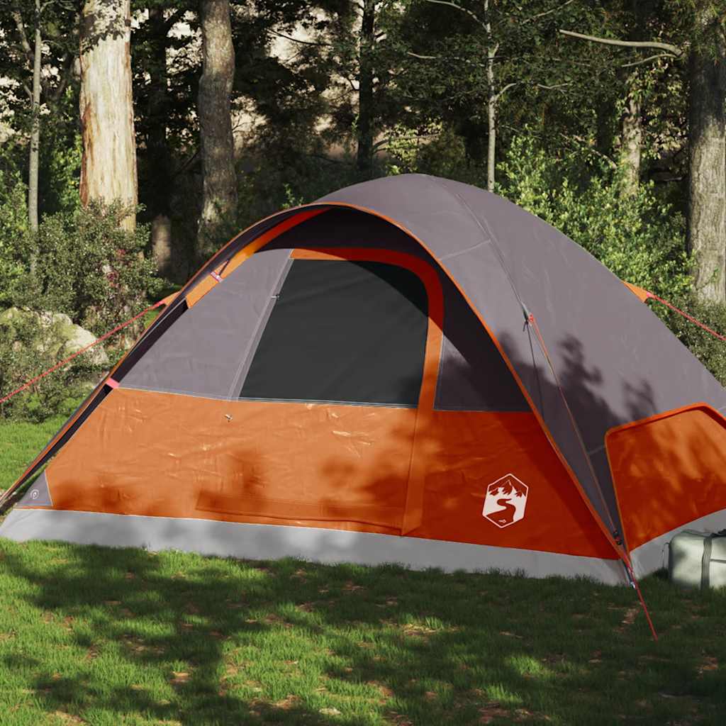 vidaXL Family Tent Dome 6-Person Orange Waterproof - 270 x 210 x 145 cm
