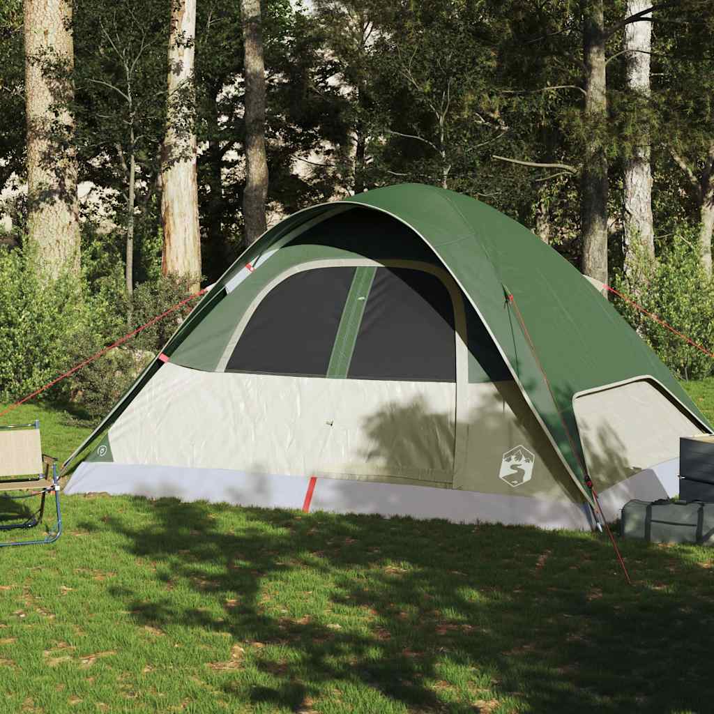 vidaXL Family Tent Dome 6-Person Green Waterproof - 334 x 273 x 190 cm