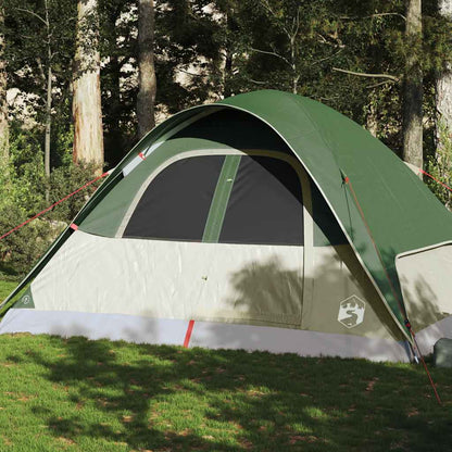 vidaXL Family Tent Dome 6-Person Green Waterproof - 334 x 273 x 190 cm