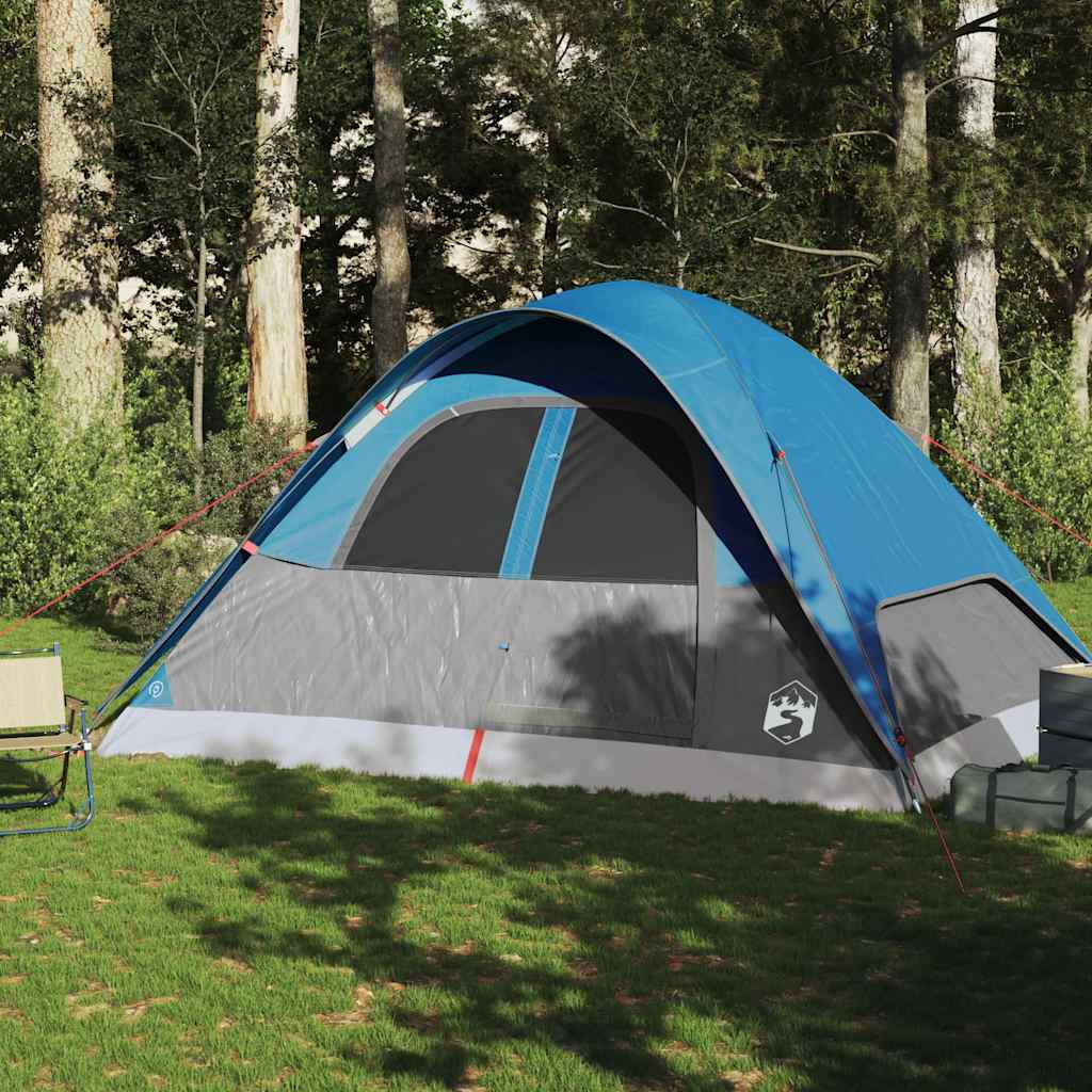 vidaXL Family Tent Dome 6-Person Blue Waterproof - 334 x 273 x 190 cm