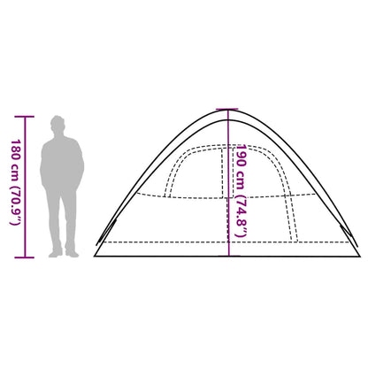 vidaXL Family Tent Dome 6-Person Blue Waterproof - 334 x 273 x 190 cm