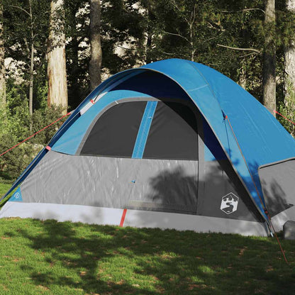 vidaXL Family Tent Dome 6-Person Blue Waterproof - 334 x 273 x 190 cm