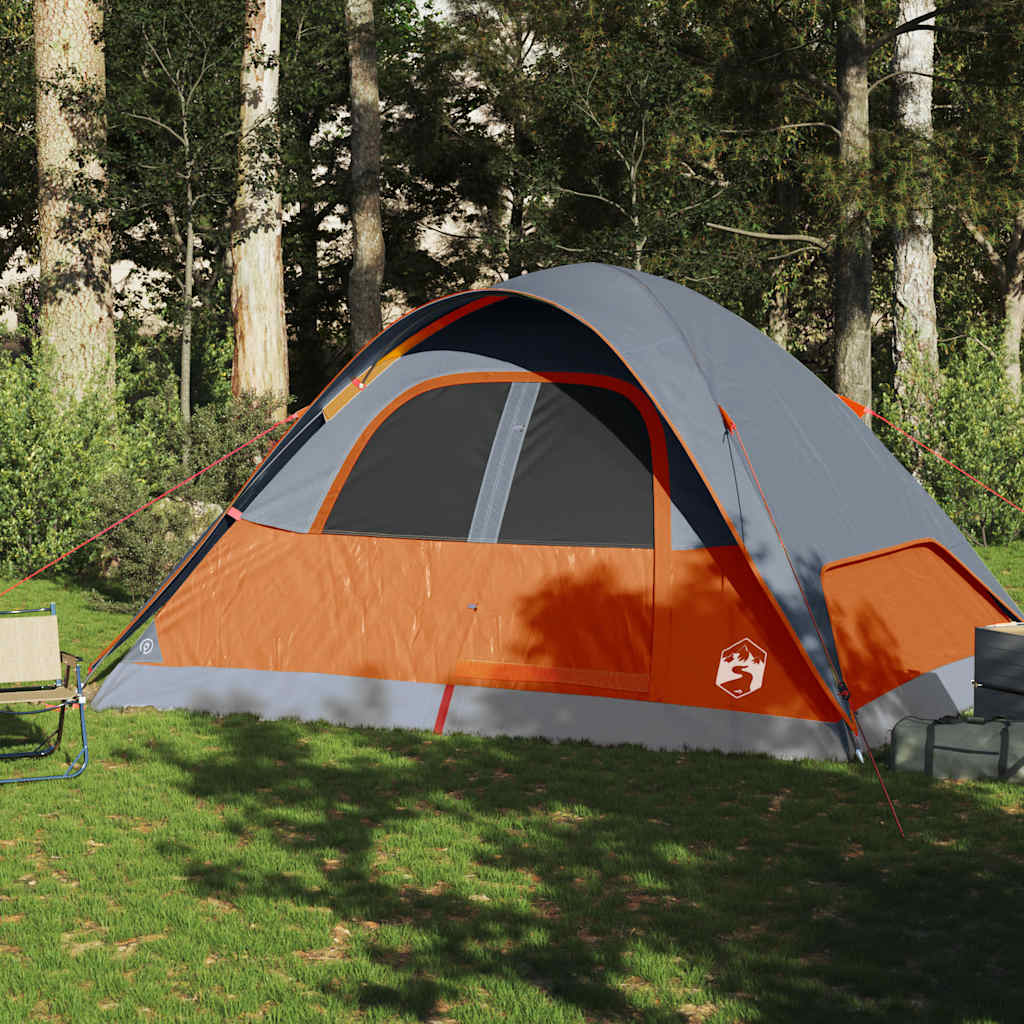 vidaXL Family Tent Dome 6-Person Orange Waterproof - 334 x 273 x 190 cm