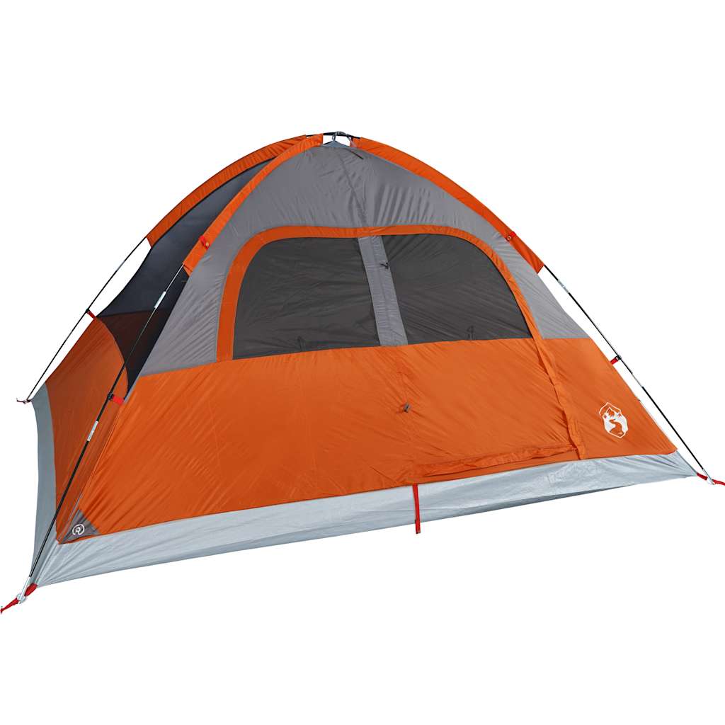 vidaXL Family Tent Dome 6-Person Orange Waterproof - 334 x 273 x 190 cm