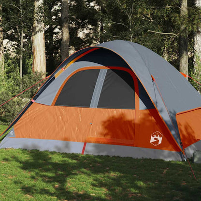 vidaXL Family Tent Dome 6-Person Orange Waterproof - 334 x 273 x 190 cm