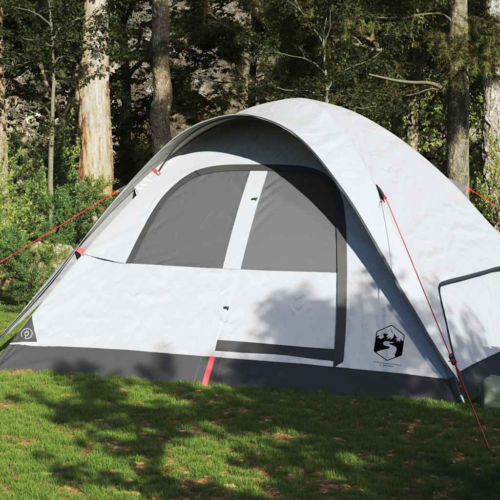 vidaXL Family Tent Dome 6-Person White Blackout Fabric Waterproof - 334 x 273 x 190 cm