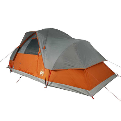 vidaXL Family Tent Dome 9-Person Orange Waterproof - Grey