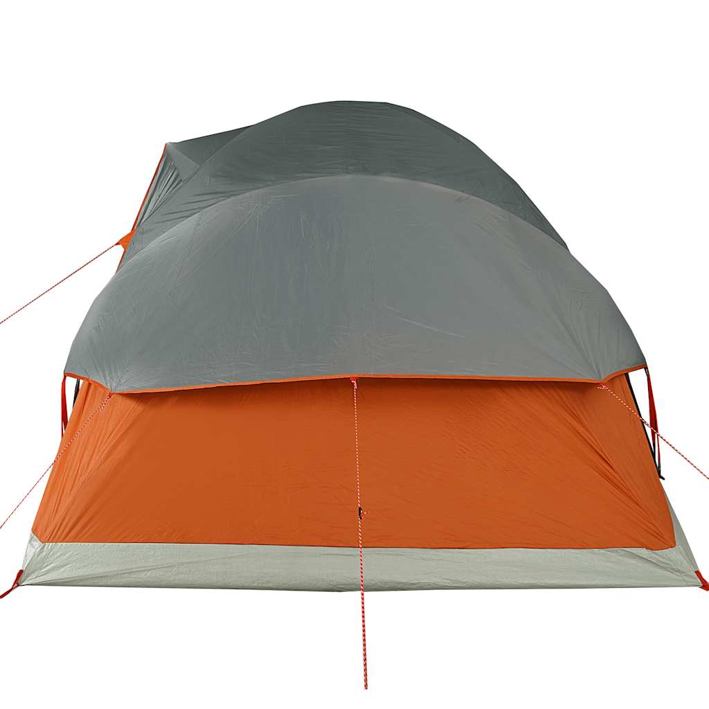 vidaXL Family Tent Dome 9-Person Orange Waterproof - Grey