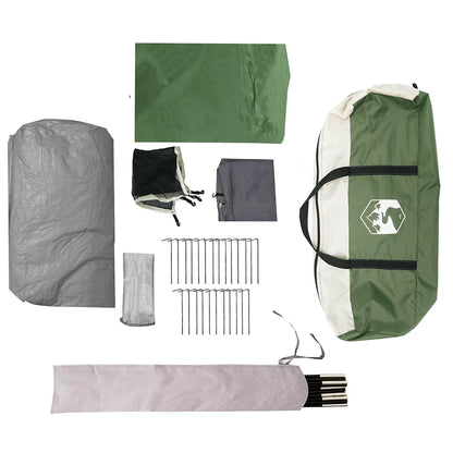 vidaXL Family Tent Dome 11-Person Green Waterproof