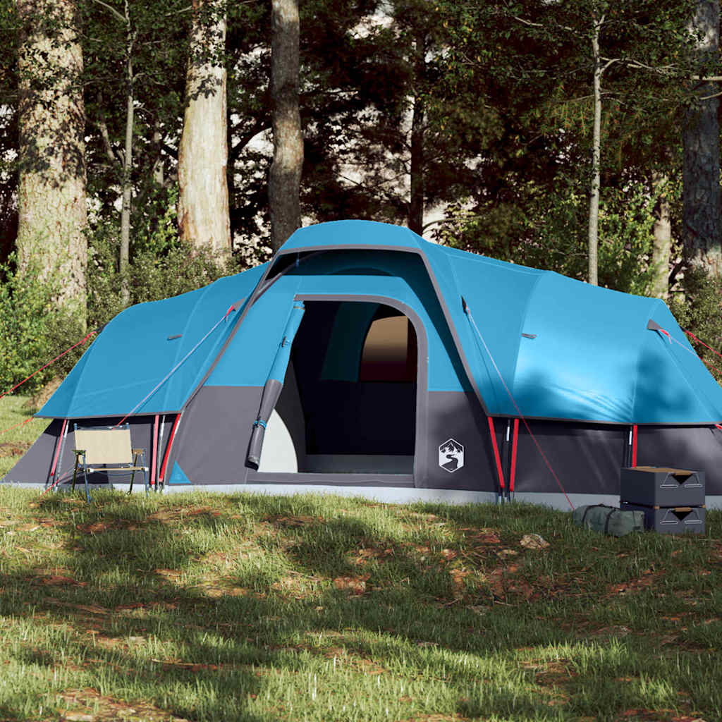 vidaXL Family Tent Dome 11-Person Blue Waterproof
