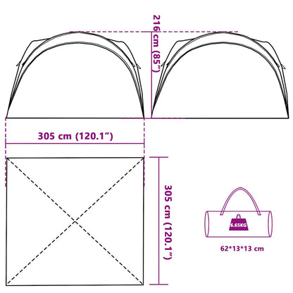 vidaXL Party Tent Blue Waterproof - 43078