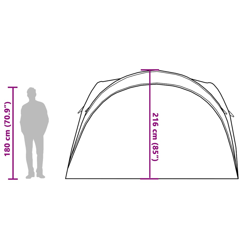 vidaXL Party Tent Green Waterproof - 43089