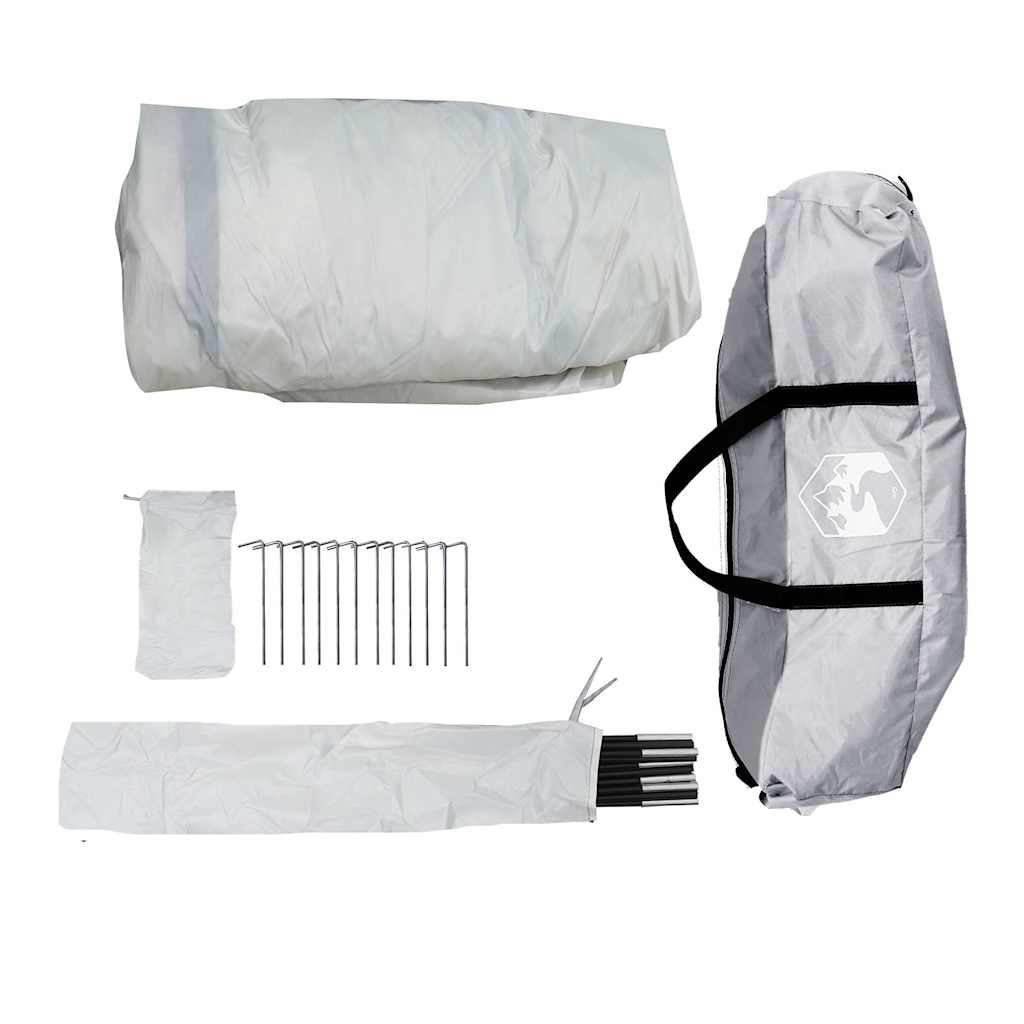 vidaXL Party Tent White and Grey Waterproof - 9-person