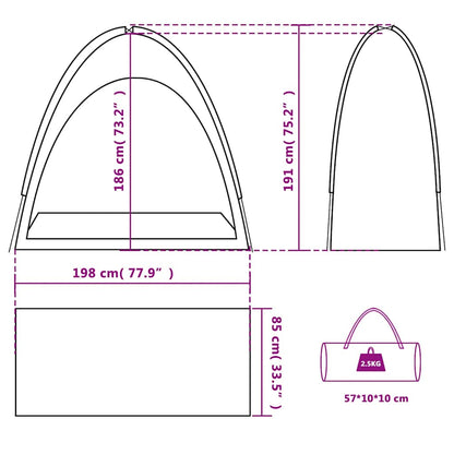 vidaXL Storage Tent Blue Waterproof - 198 x 85 x 186 cm