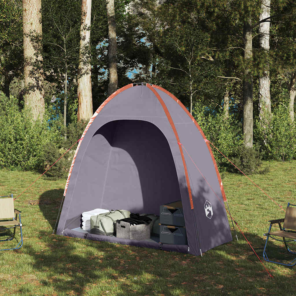 vidaXL Storage Tent Grey and Orange Waterproof - 198 x 85 x 186 cm