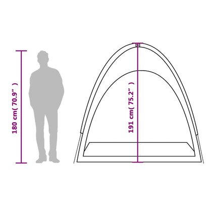 vidaXL Storage Tent Grey and Orange Waterproof - 198 x 85 x 186 cm