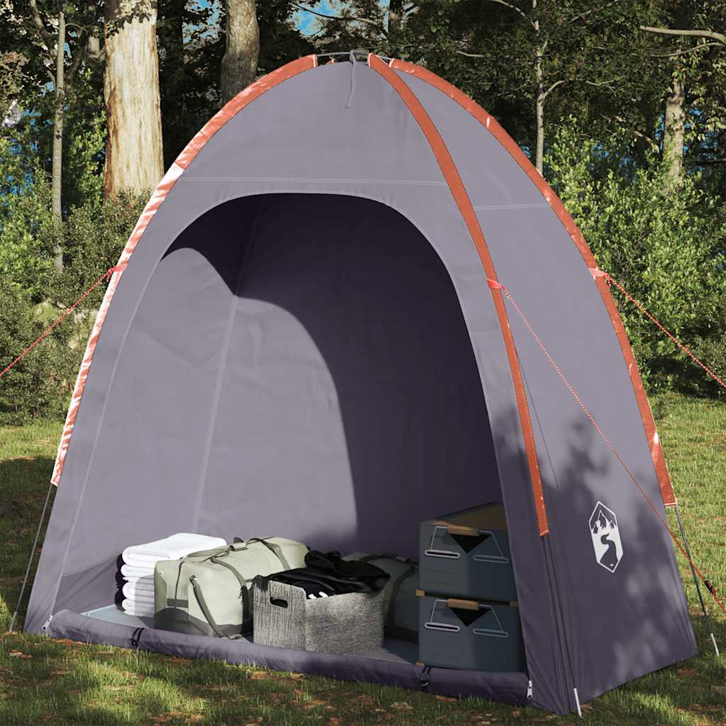 vidaXL Storage Tent Grey and Orange Waterproof - 198 x 85 x 186 cm