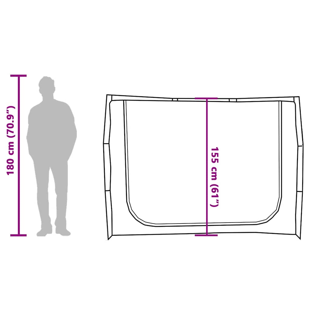vidaXL Storage Tent Grey Waterproof
