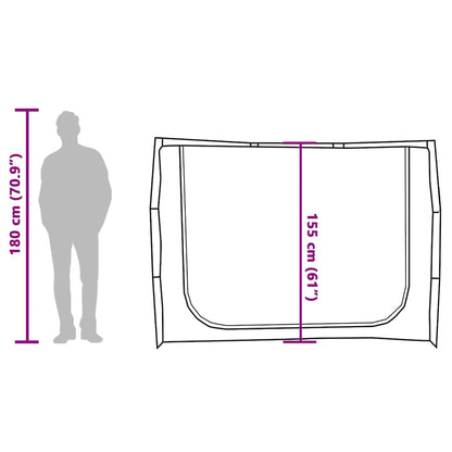 vidaXL Storage Tent Grey Waterproof