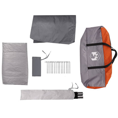 vidaXL Family Tent Tipi 8-Person Grey and Orange Waterproof - 43148