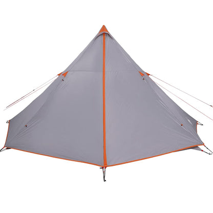 vidaXL Family Tent Tipi 8-Person Grey and Orange Waterproof - 43148