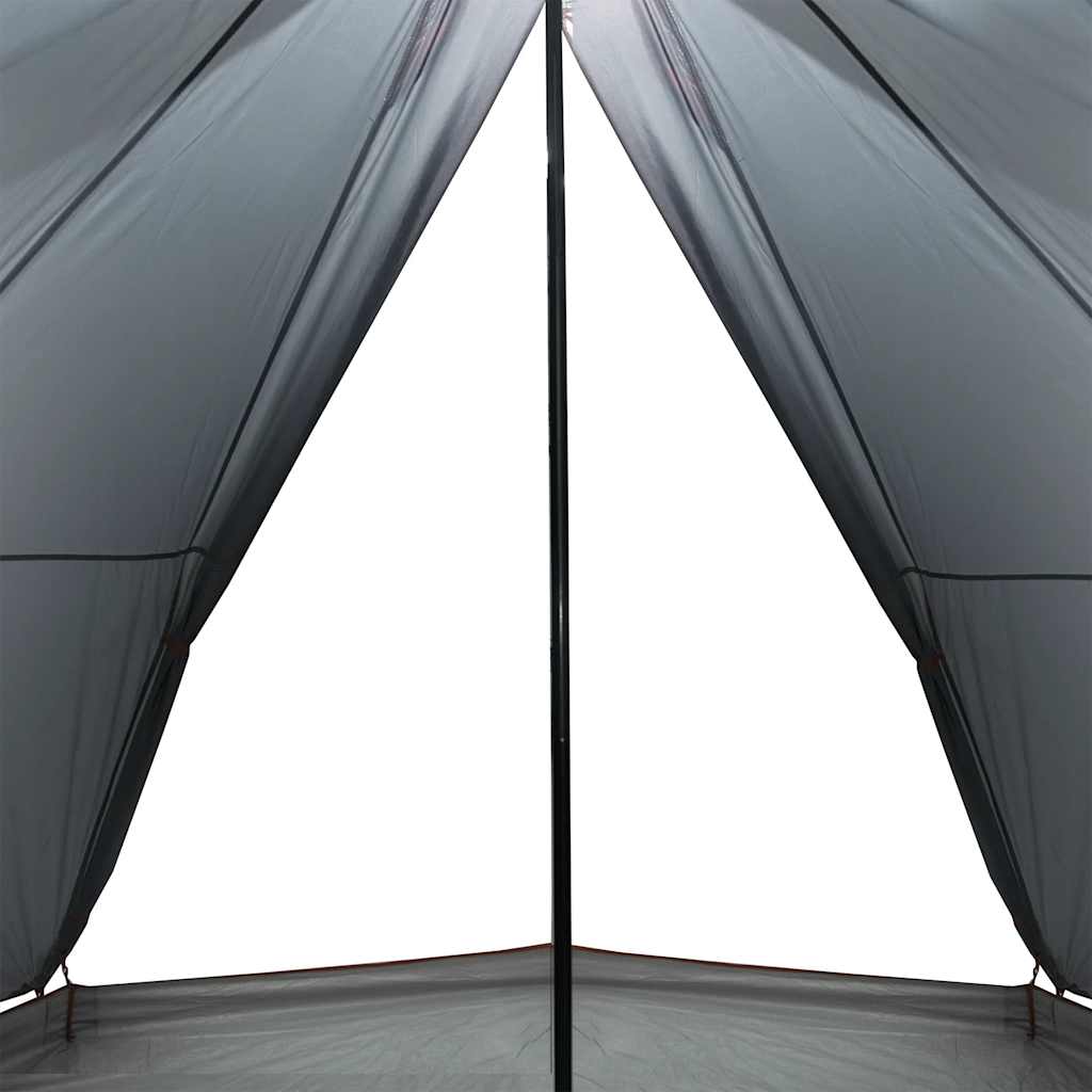 vidaXL Family Tent Tipi 8-Person Grey and Orange Waterproof - 43148