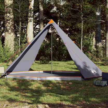 vidaXL Family Tent Tipi 8-Person Grey and Orange Waterproof - 43148