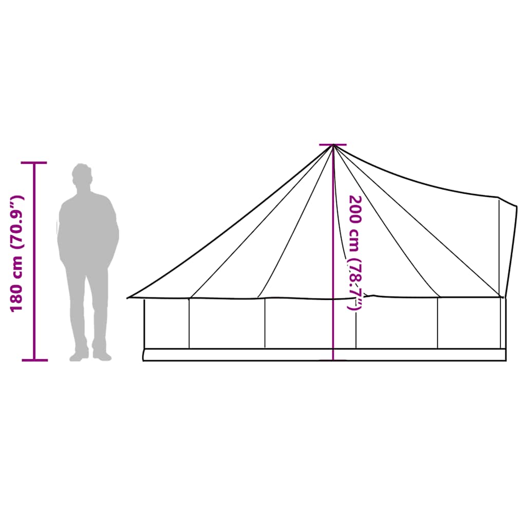 vidaXL Family Tent Tipi 6-Person Green Waterproof - 43152