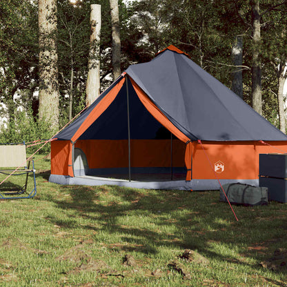 vidaXL Family Tent Tipi 6-Person Grey and Orange Waterproof - 43170