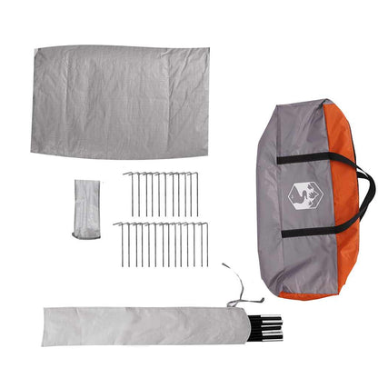 vidaXL Family Tent Tipi 6-Person Grey and Orange Waterproof - 43170
