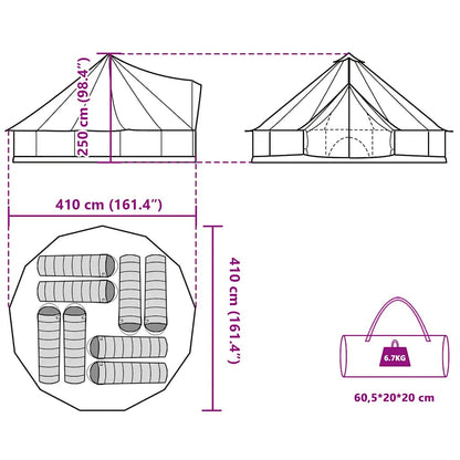 vidaXL Family Tent Tipi 8-Person Blue Waterproof - 43184