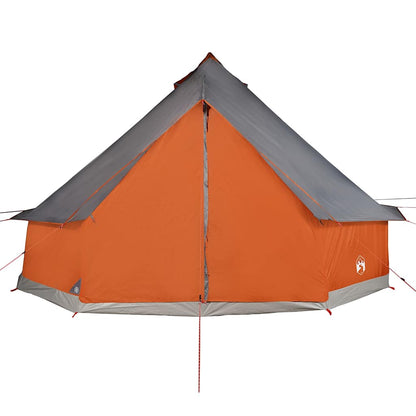 vidaXL Family Tent Tipi 8-Person Grey and Orange Waterproof - 43191