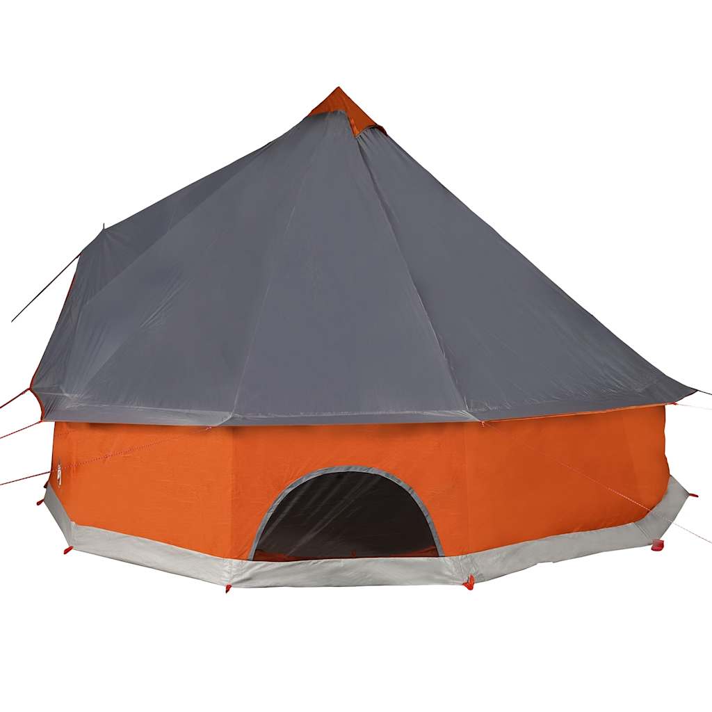 vidaXL Family Tent Tipi 8-Person Grey and Orange Waterproof - 43191