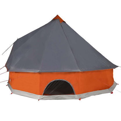 vidaXL Family Tent Tipi 8-Person Grey and Orange Waterproof - 43191