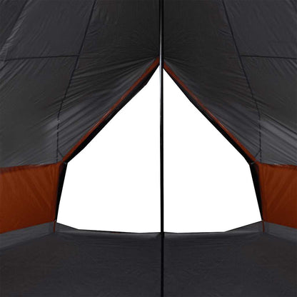vidaXL Family Tent Tipi 8-Person Grey and Orange Waterproof - 43191