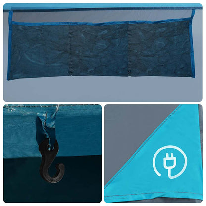 vidaXL Family Tent Tipi 12-Person Blue Waterproof