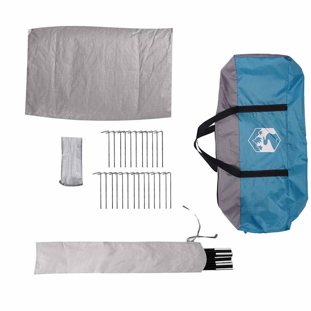 vidaXL Family Tent Tipi 10-Person Blue Waterproof