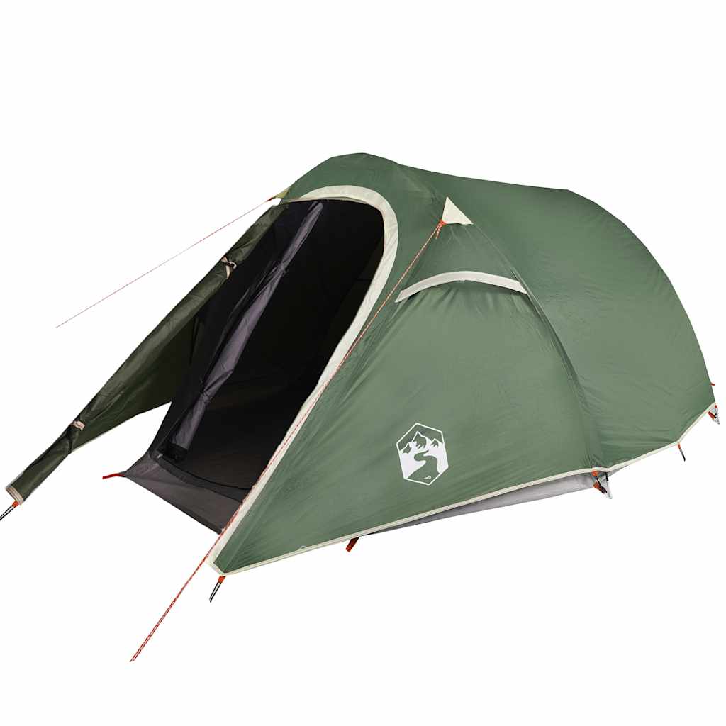 vidaXL Camping Tent Tunnel 3-Person Green Waterproof - 43227