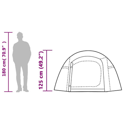 vidaXL Camping Tent Tunnel 3-Person Green Waterproof - 43227