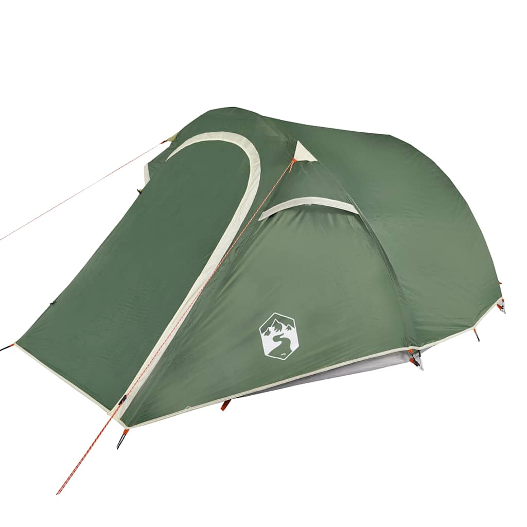 vidaXL Camping Tent Tunnel 3-Person Green Waterproof - 43227