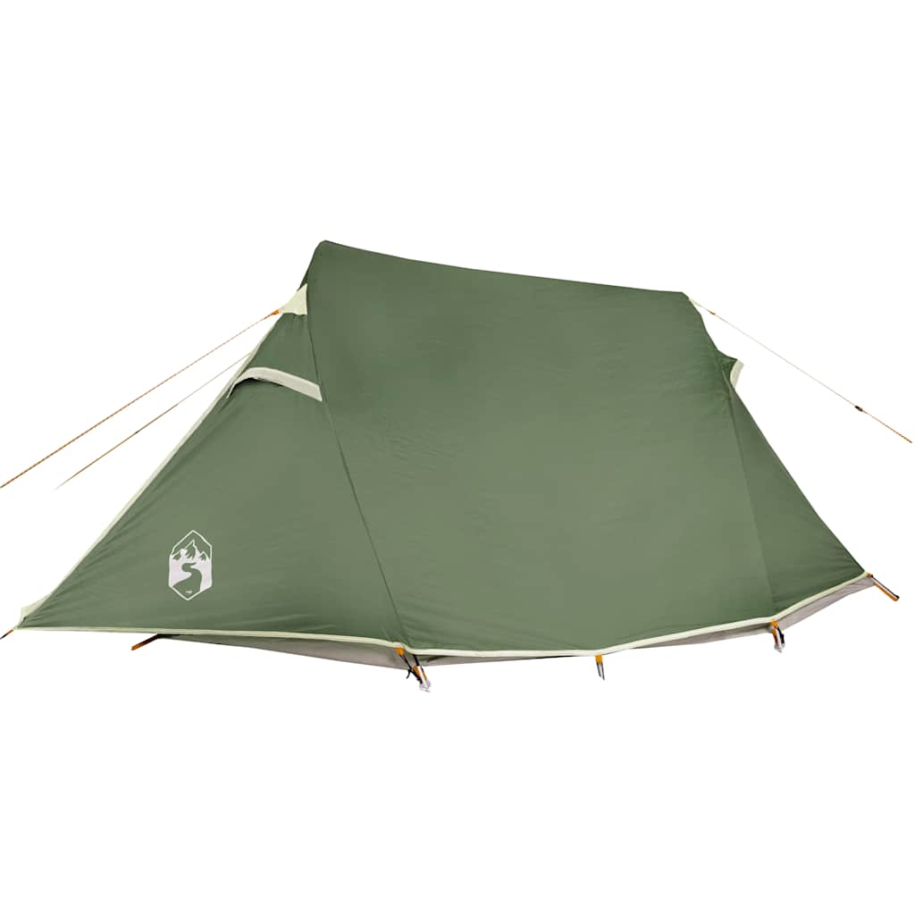 vidaXL Camping Tent Tunnel 3-Person Green Waterproof - 43227