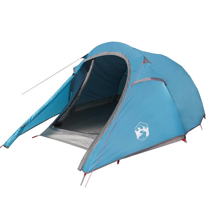 vidaXL Camping Tent Tunnel 3-Person Blue Waterproof - 43228