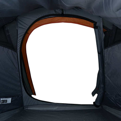 vidaXL Camping Tent Tunnel 3-Person Grey and Orange Waterproof