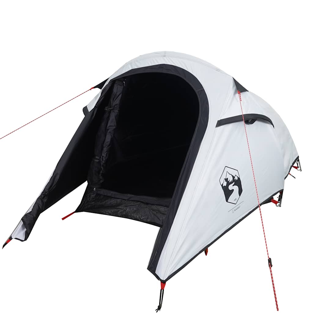 vidaXL Camping Tent Tunnel 3-Person White Blackout Fabric Waterproof - 43246