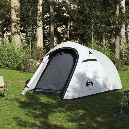 vidaXL Camping Tent Tunnel 3-Person White Blackout Fabric Waterproof - 43246